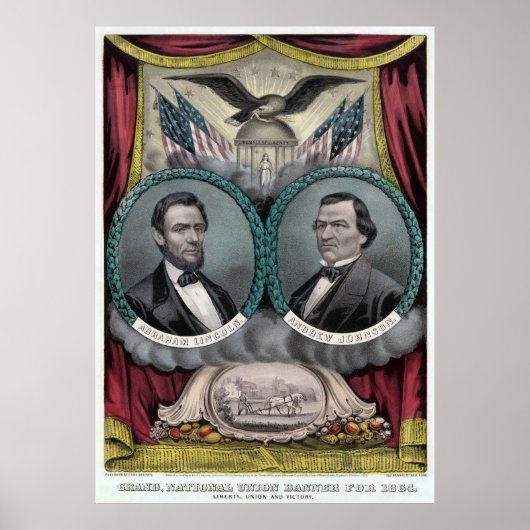 Republican Presidential Ticket 1864 Poster (Voorkant)