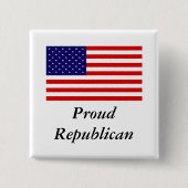 Republican Pride Vierkante Button 5,1 Cm (Voorkant)