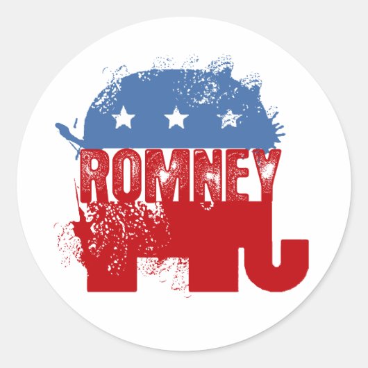 Republican ROMNEY Ronde Sticker (Voorkant)