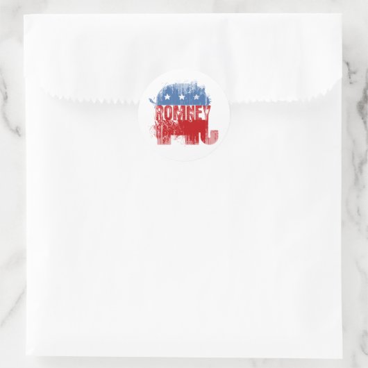 Republican ROMNEY Ronde Sticker (Tas)