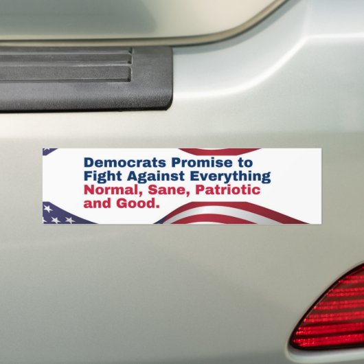 Republican Sticker Anti-Democrat Message (Op auto)
