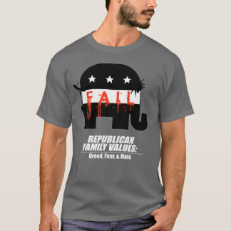 Republican Values - Greed, Angst en Hate T-shirt