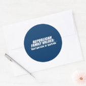 Republican Values - Niet ziek worden Ronde Sticker (Envelop)