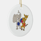 Republican Vs Democraat Keramisch Ornament (Rechts)