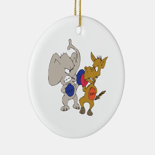 Republican Vs Democraat Keramisch Ornament (Rechts)