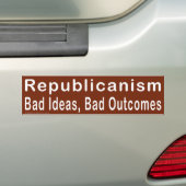 Republicanisme Pap Ideas Bumpersticker (Op auto)