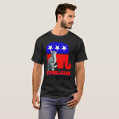 Republicans Do It Better Cat Politics USA American T-shirt (Voorkant volledig)