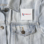 Republican't.png Vierkante Button 5,1 Cm (In situ)