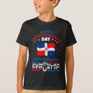 Republiek 180e Onafhankelijkheidsdag Dominicaanse T-shirt
