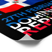 Republiek 180ste onafhankelijkheidsdag Dominicaans Poster (Hoek)