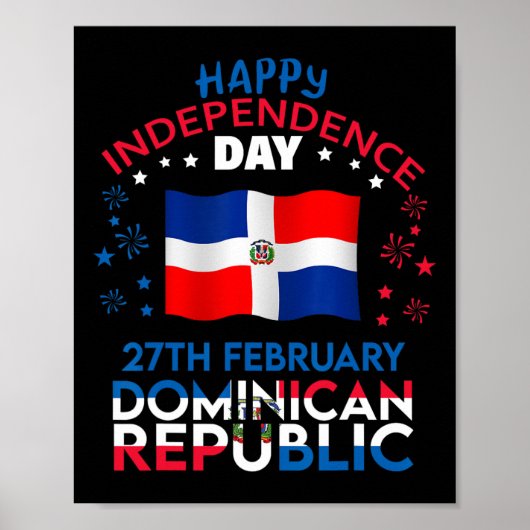 Republiek 180ste onafhankelijkheidsdag Dominicaans Poster (Voorkant)