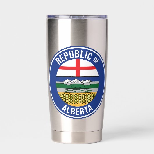 Republiek Alberta WEXIT Geïsoleerde Drinkbeker (Achterkant)