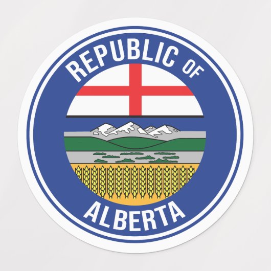 Republiek Alberta WEXIT Labels (Design 1)
