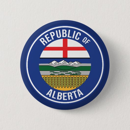 Republiek Alberta WEXIT Ronde Button 5,7 Cm (Voorkant)