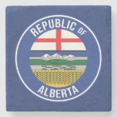 Republiek Alberta WEXIT Stenen Onderzetter (Voorkant)
