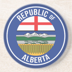 Republiek Alberta WEXIT Zandsteen Onderzetter
