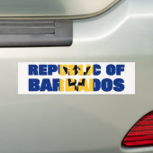 Republiek Barbados Bumpersticker (Op auto)