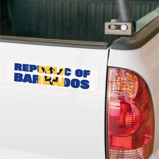 Republiek Barbados Bumpersticker (Op Truck)