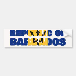 Republiek Barbados Bumpersticker