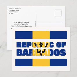 REPUBLIEK BARBADOS FEESTDAGENKAART