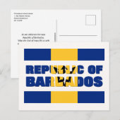 REPUBLIEK BARBADOS FEESTDAGENKAART (Voorkant / Achterkant)