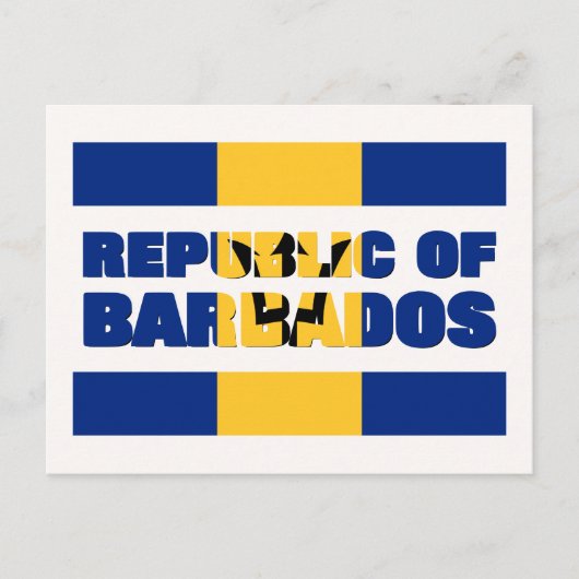 REPUBLIEK BARBADOS FEESTDAGENKAART (Voorkant)