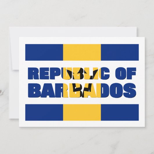 REPUBLIEK BARBADOS FEESTDAGENKAART (Voorkant)
