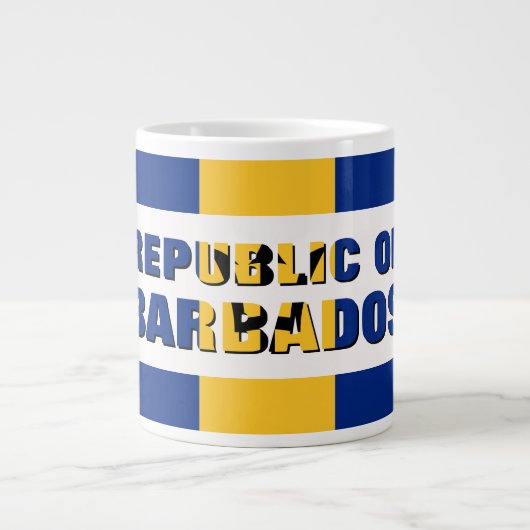 REPUBLIEK BARBADOS Monogram Grote Koffiekop (Voorkant)