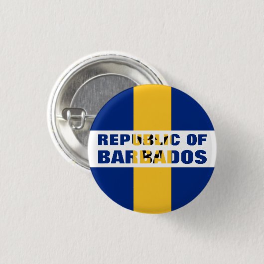Republiek Barbados Ronde Button 3,2 Cm (Voorkant /achterkant)