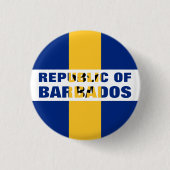 Republiek Barbados Ronde Button 3,2 Cm (Voorkant)