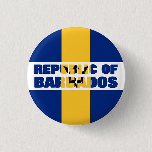 Republiek Barbados Ronde Button 3,2 Cm (Voorkant)