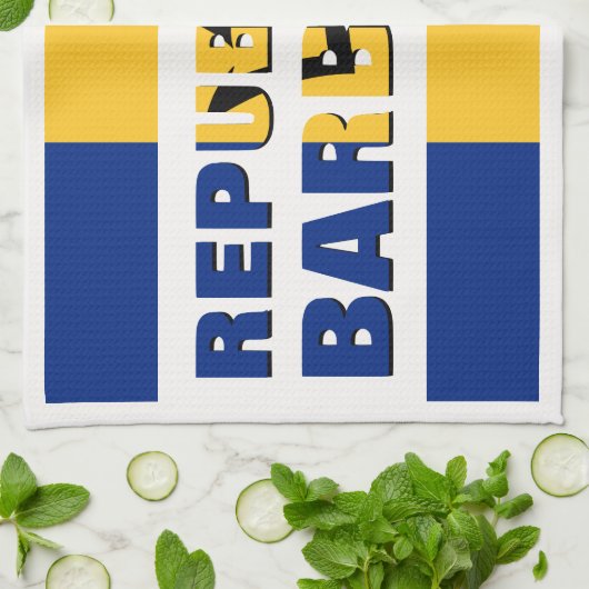 Republiek Barbados Theedoek (Gevouwen)