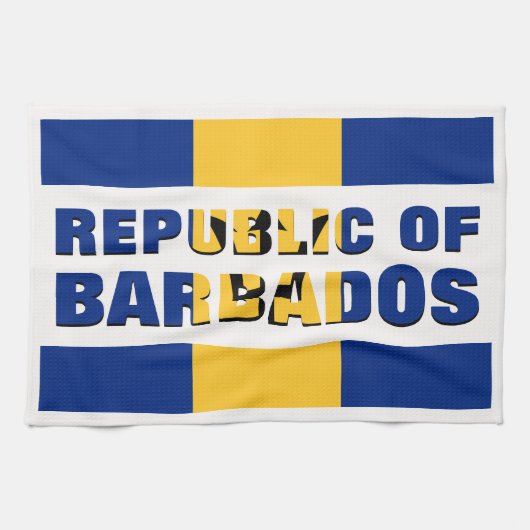 Republiek Barbados Theedoek (Horizontaal)