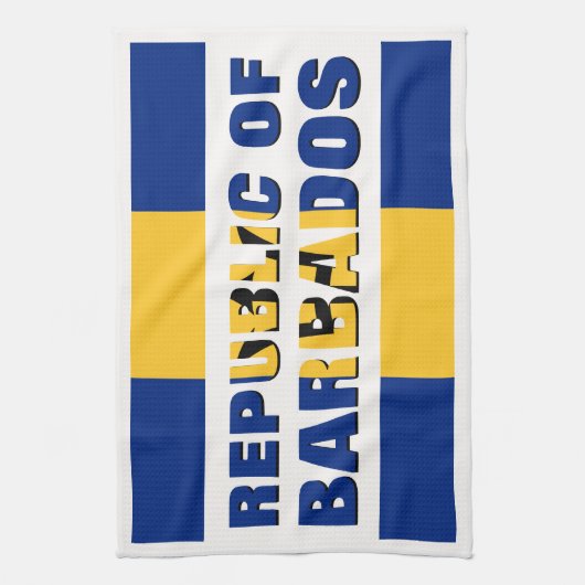 Republiek Barbados Theedoek (Verticaal)