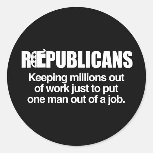 REPUBLIEK - BEWARING VAN MILJOEN BUITEN HET WERK.p Ronde Sticker (Voorkant)