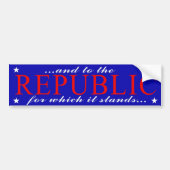 Republiek Bumpersticker (Voorkant)