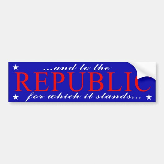 Republiek Bumpersticker (Voorkant)