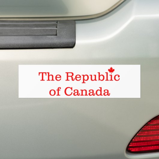 Republiek Canada Bumpersticker (Op auto)