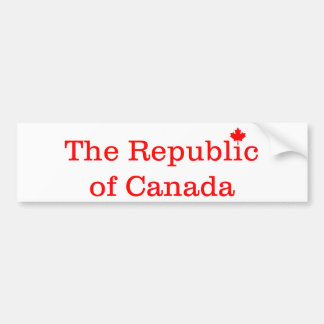 Republiek Canada Bumpersticker