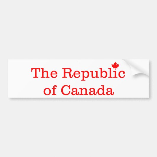 Republiek Canada Bumpersticker (Voorkant)