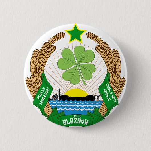 Republiek Celtic Glasgow Ronde Button 5,7 Cm (Voorkant)