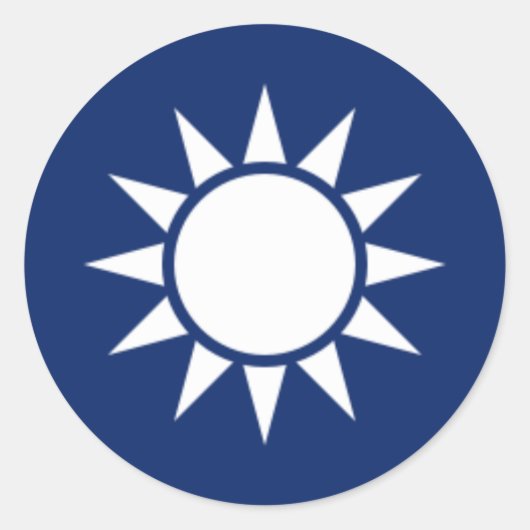 Republiek China Roundel Ronde Sticker (Voorkant)