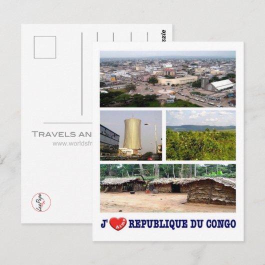 Republiek Congo - I Love - Briefkaart (Voorkant / Achterkant)