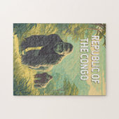 Republiek Congo Illustratie Reis Kunst Legpuzzel (Horizontaal)