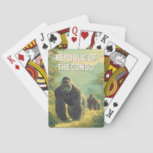 Republiek Congo Illustratie Reis Kunst Pokerkaarten