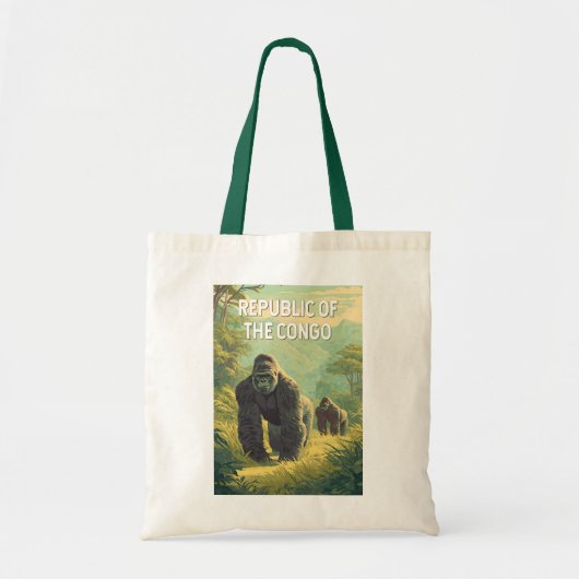 Republiek Congo Illustratie Reis Kunst Tote Bag (Voorkant)