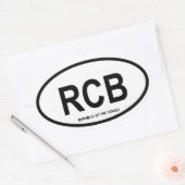 Republiek Congo "RCB" Ovale Sticker (Envelop)