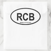 Republiek Congo "RCB" Ovale Sticker (Tas)