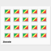 Republiek Congo Vierkante Sticker (Vel)