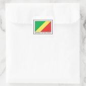 Republiek Congo Vierkante Sticker (Tas)